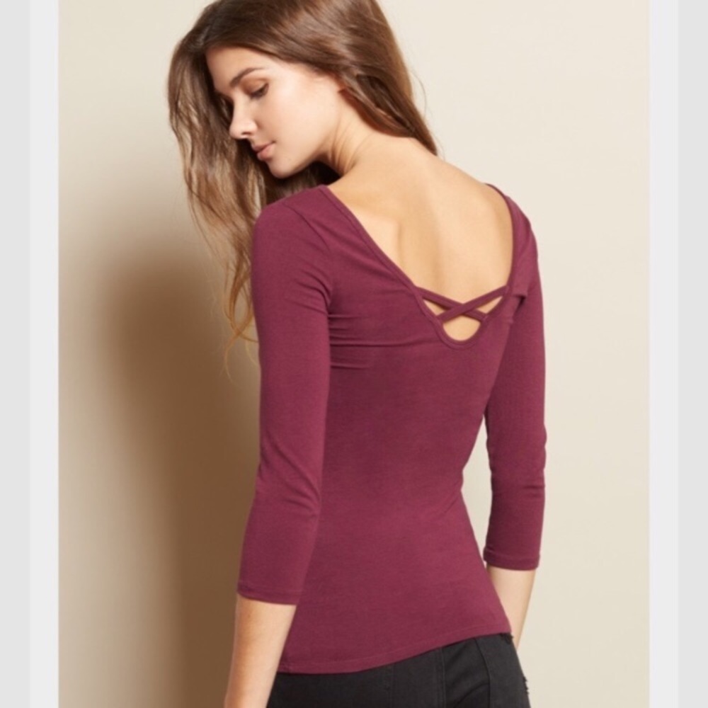 Back Lace Up Ballerina Top