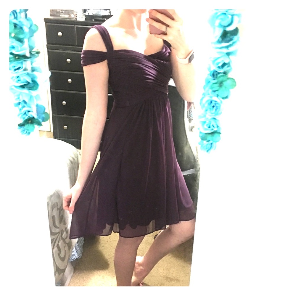 Dark purple cocktail dress