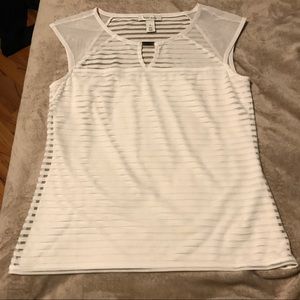 White House Black Market white with stripes