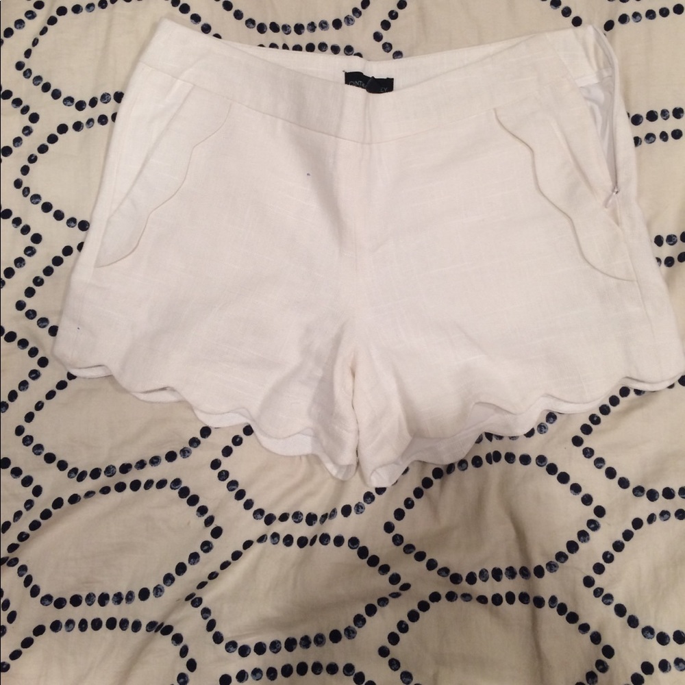 White scallop shorts