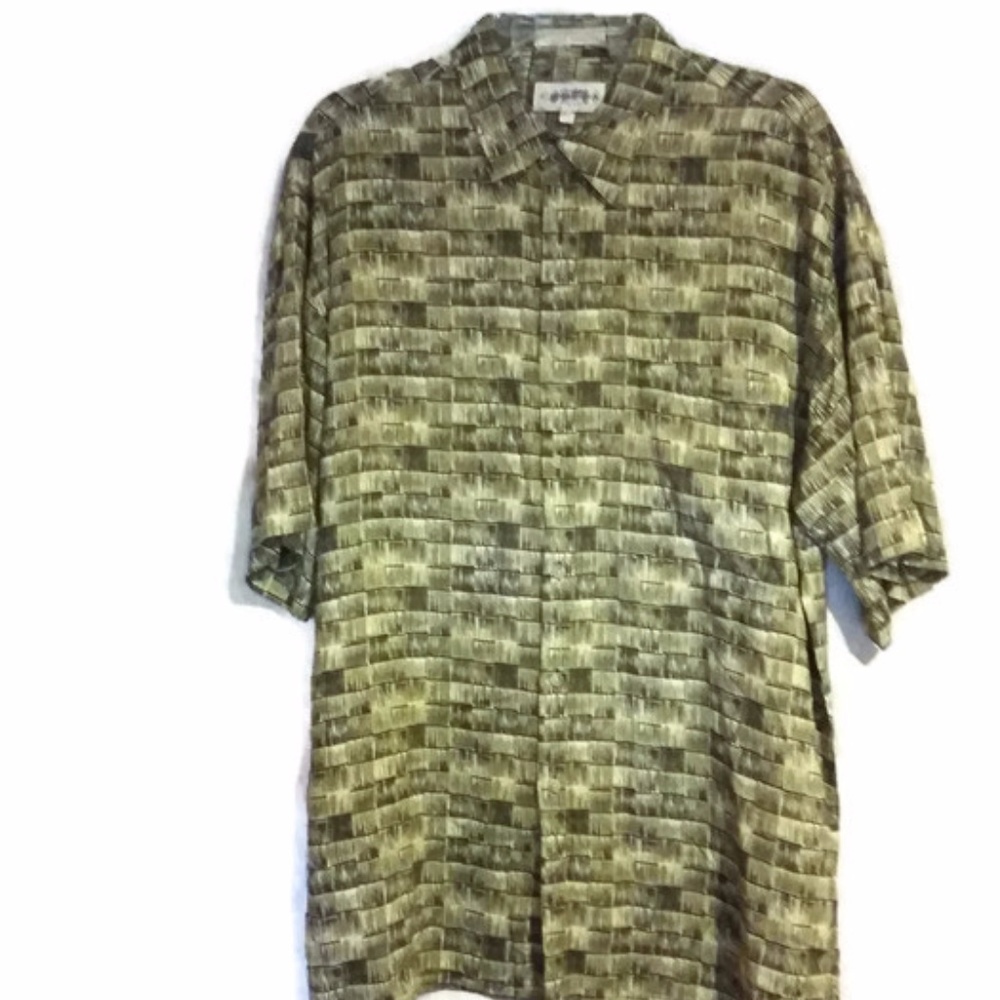 CAMPIA MODA Men Geometric Print Short Sleeve Large