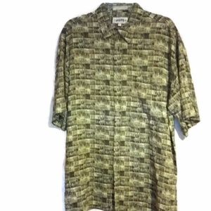 CAMPIA MODA Men Geometric Print Short Sleeve Large