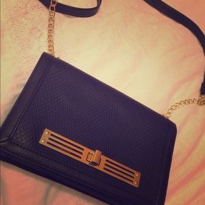 Faux Snakeskin Leather Crossbody Bag