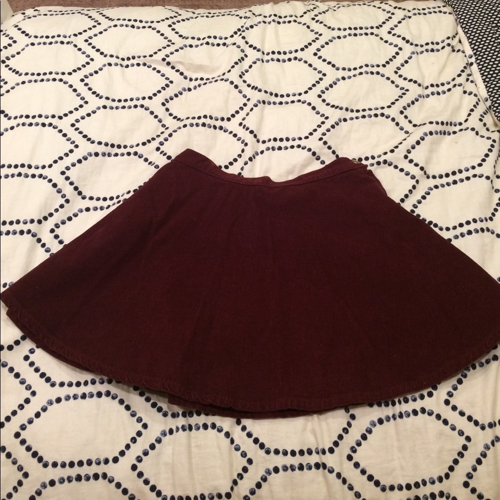 Maroon corduroy skirt