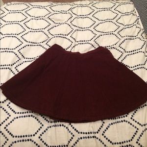 Maroon corduroy skirt
