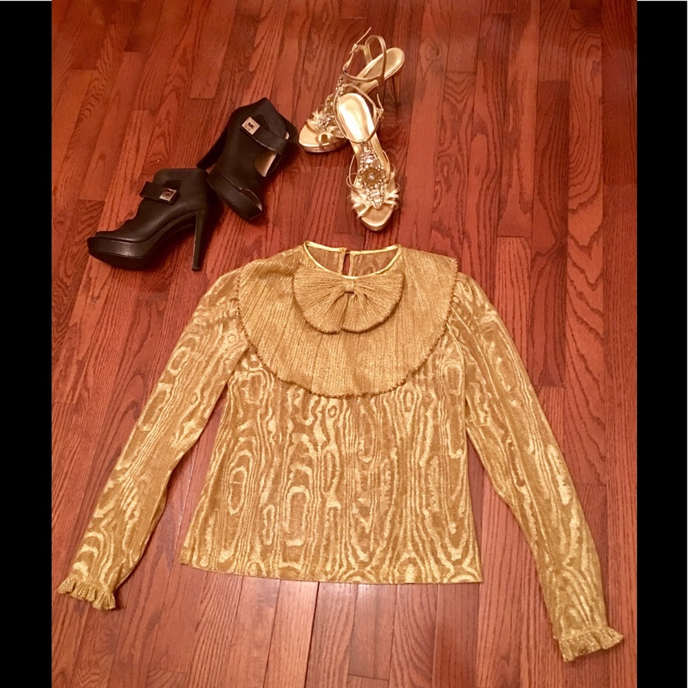 Gold shimmer top very elegant very sheer!