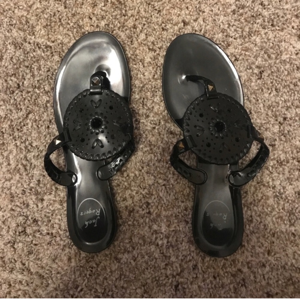 All Black Jelly Jack Rogers