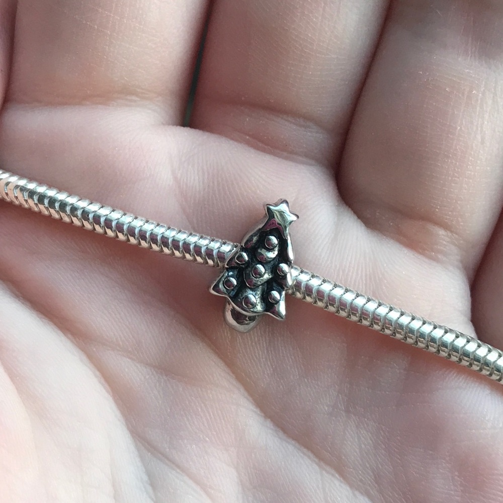 Silver Christmas Tree Pandora Charm