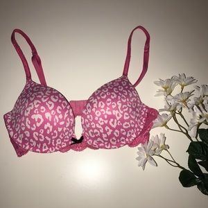 PINK Leopard Print Bra