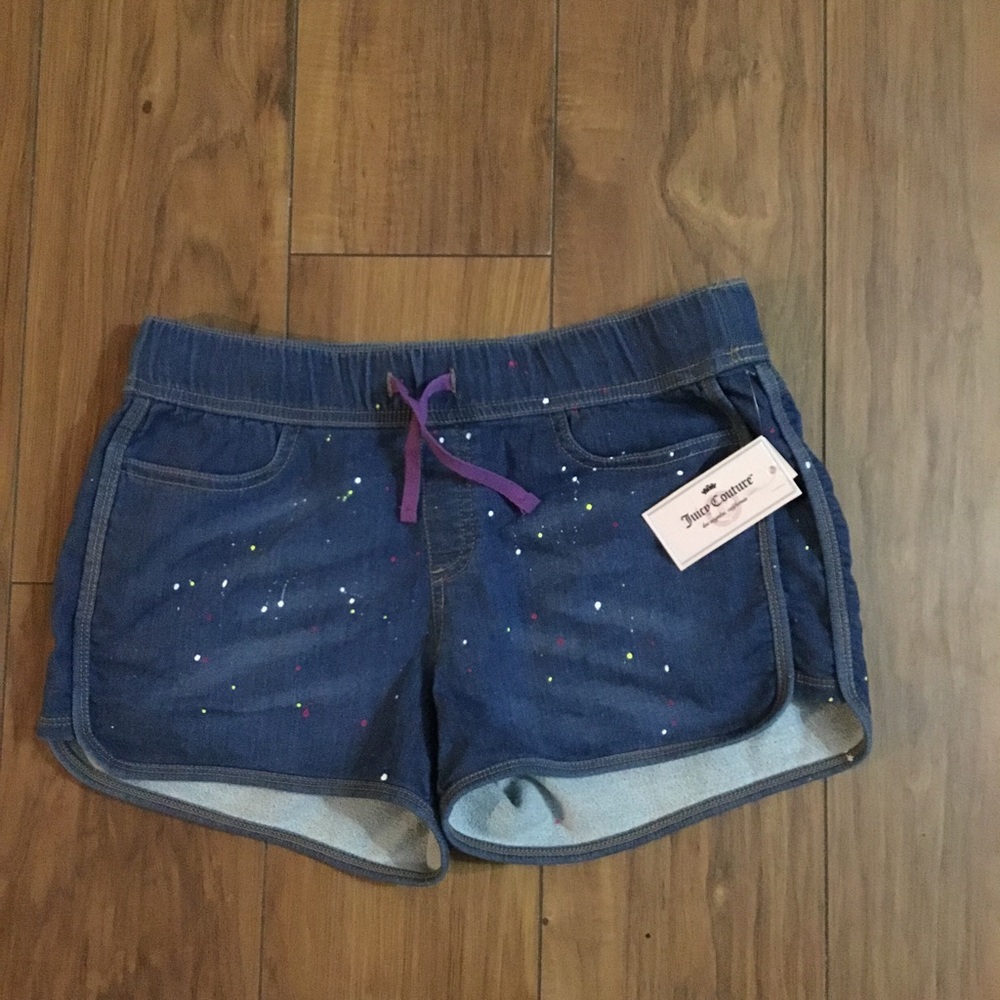 NWT-Juniors Juicy Couture Paint Splashed Shorts