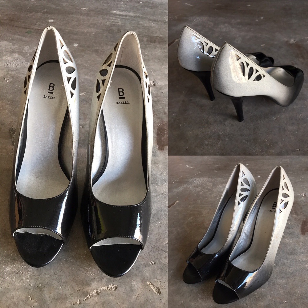 Black and white Heels