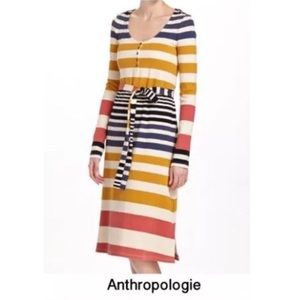 Anthropologie Multicolor Striped Sweater Dress.