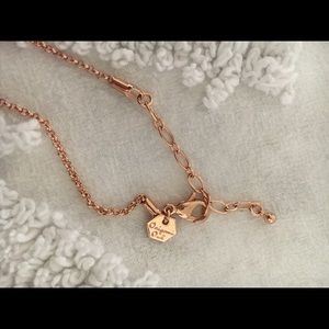 Rose gold origami owl chain