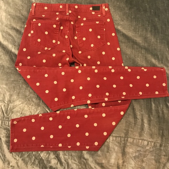 Paige Denim Polka Dot Stretch Jeans - Picture 2 of 2