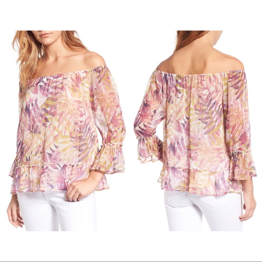 Lucky Brand Over the Shoulder Flowy Blouse