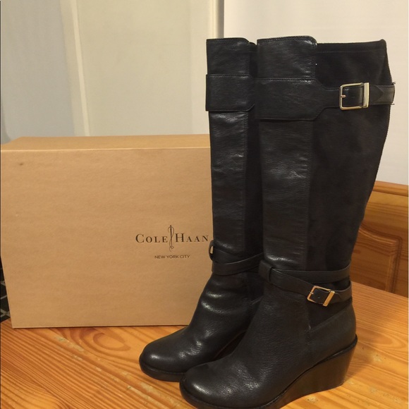 Like new Cole Haan Patricia Wedge boots - Picture 2 of 4