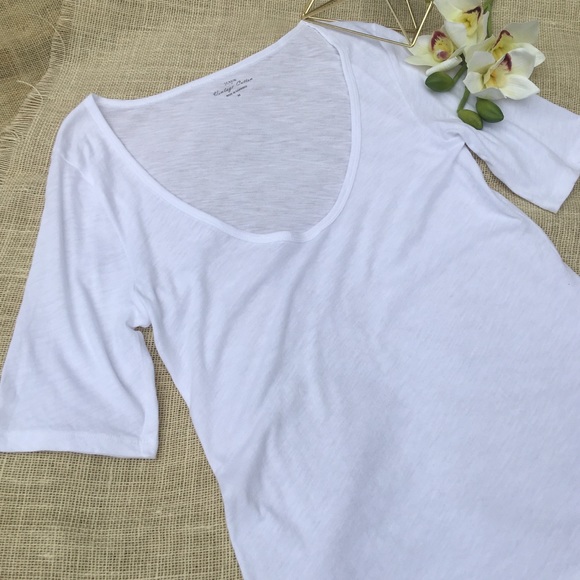 SOLD J. Crew Vintage Cotton Scoop T Shirt 1/2 - Picture 2 of 8