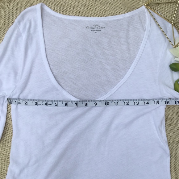 SOLD J. Crew Vintage Cotton Scoop T Shirt 1/2 - Picture 5 of 8