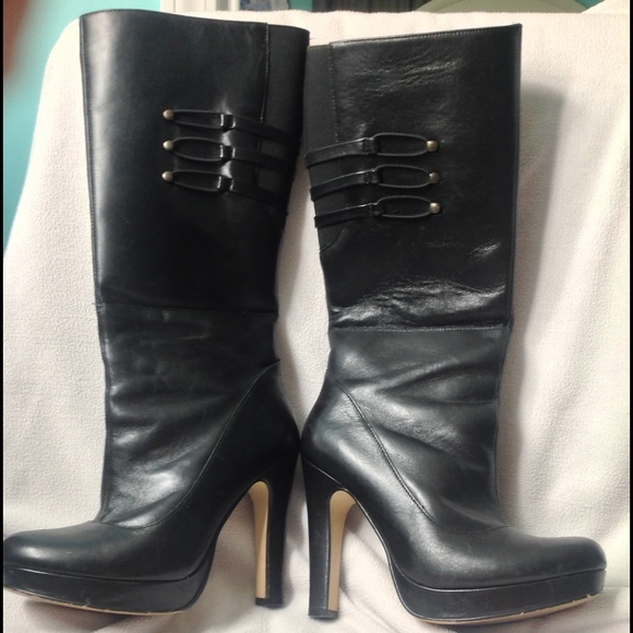 Black leather boots👢 - Picture 4 of 4