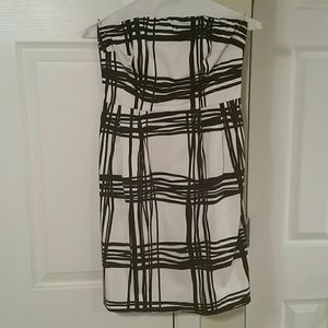 Express Black and White Strapless Dress Size 2