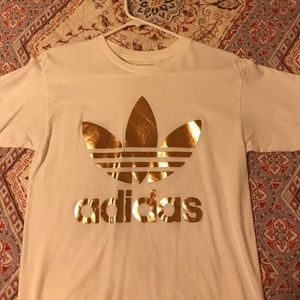 Adidas Rose Gold Logo Tee