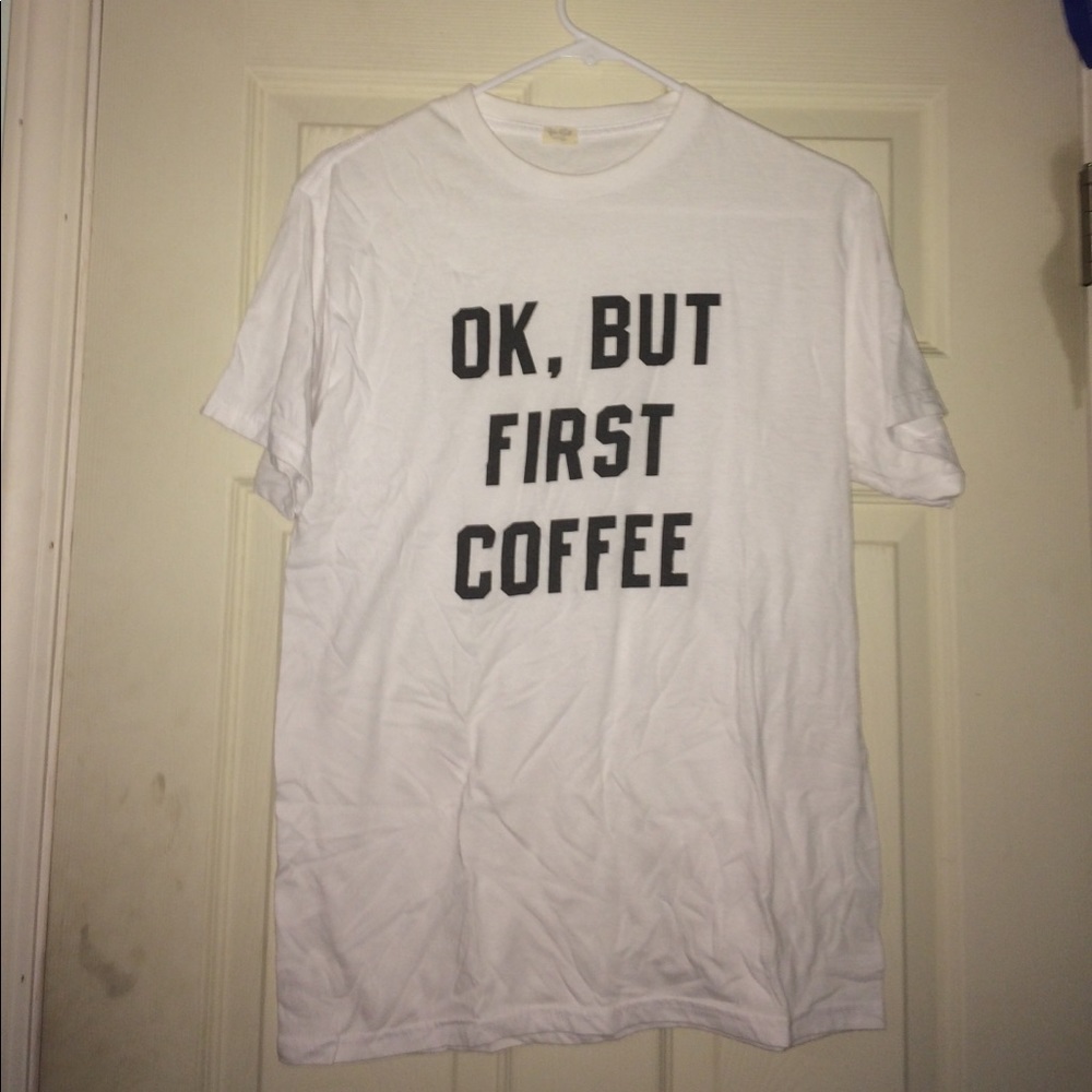Brandy Melville/John Galt white coffee tshirt