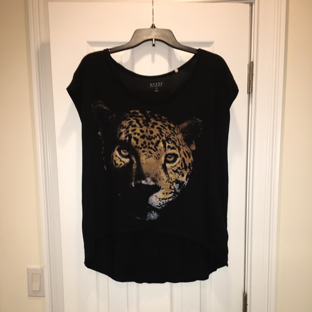 Graphic leopard T