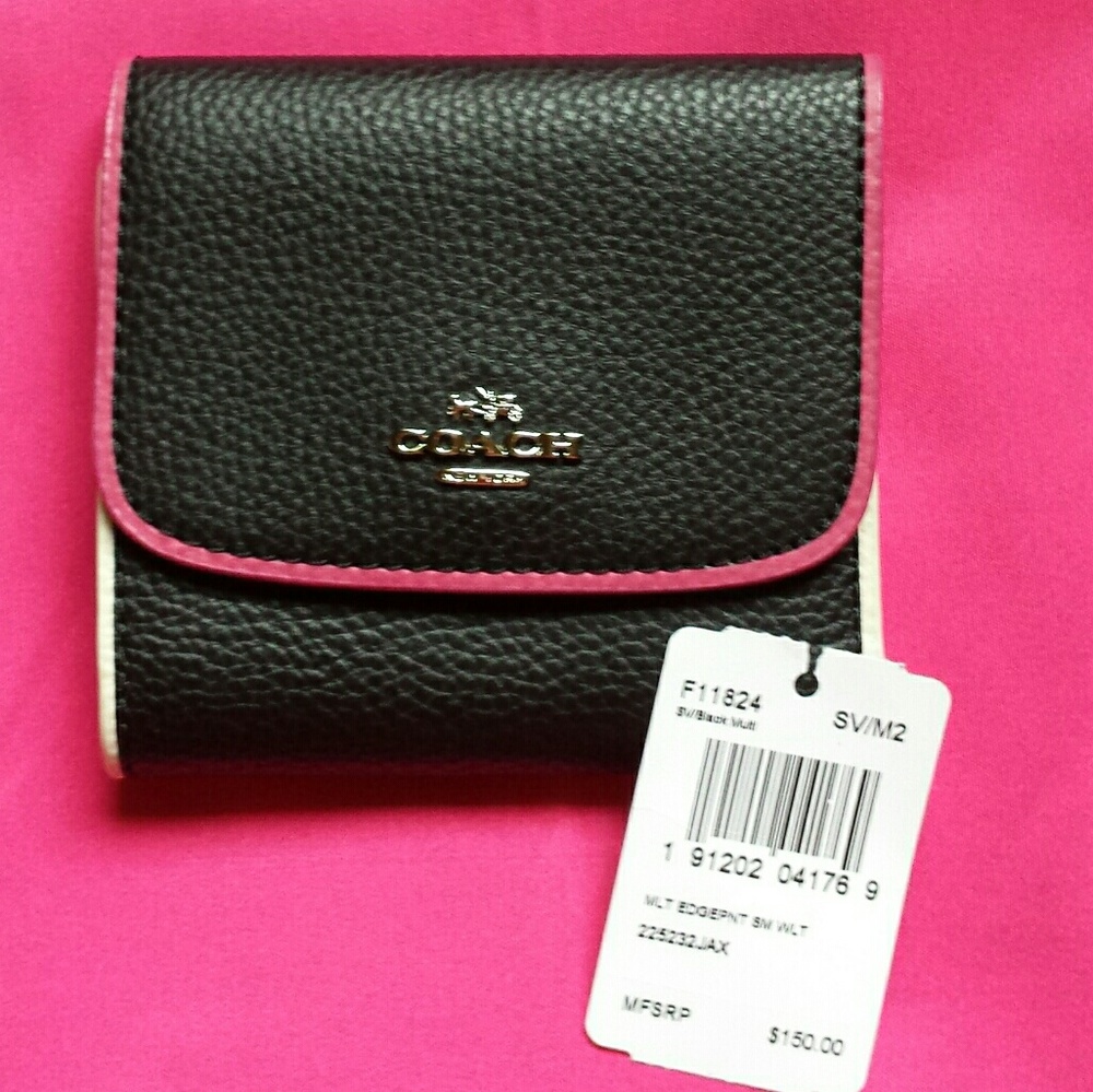 COACH Edgepaint Multicolor Trifold Wallet NWT
