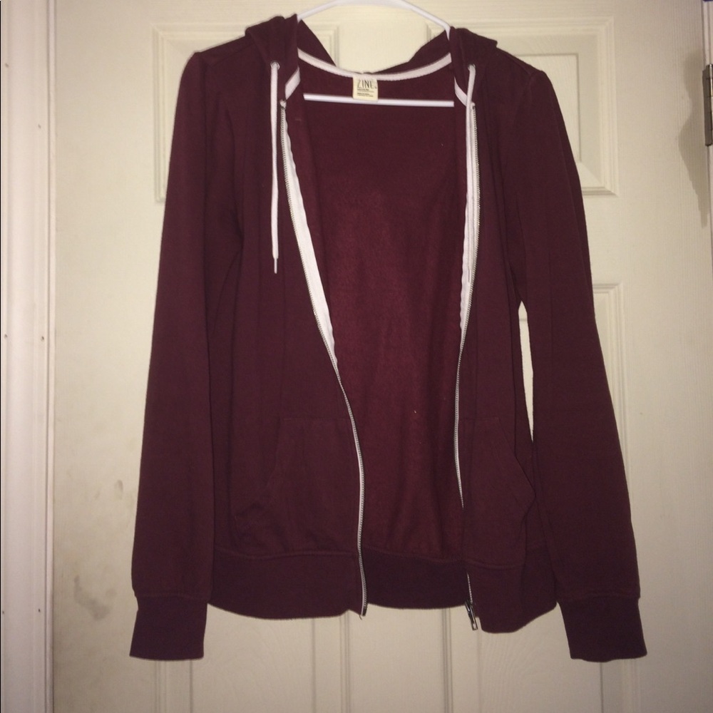 Maroon zip up hoodie