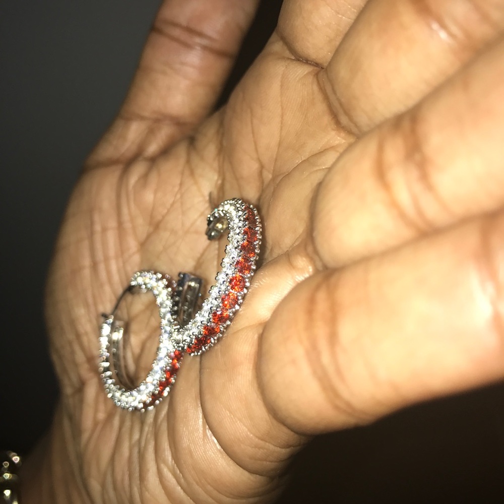 Crystal hoop earrings