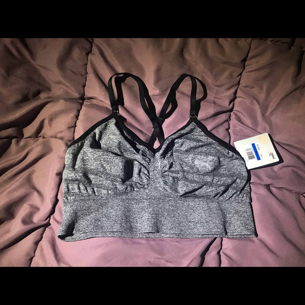 Gray Puma Sports Bra