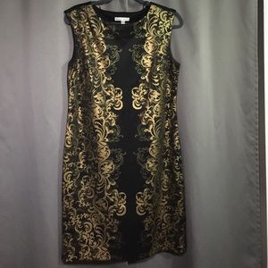 Black and gold dress