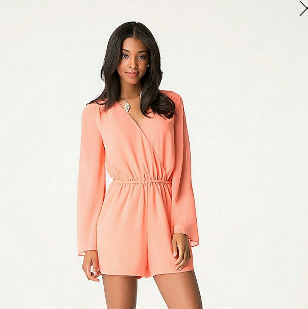 Bebe bell sleeve flutter romper
