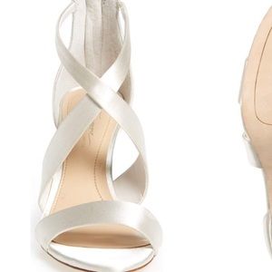 White Satin Shoe size 10  Vince Camuto Pascal