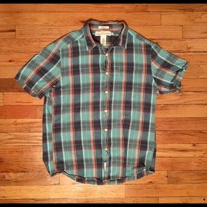 H&m plaid short sleeve button down