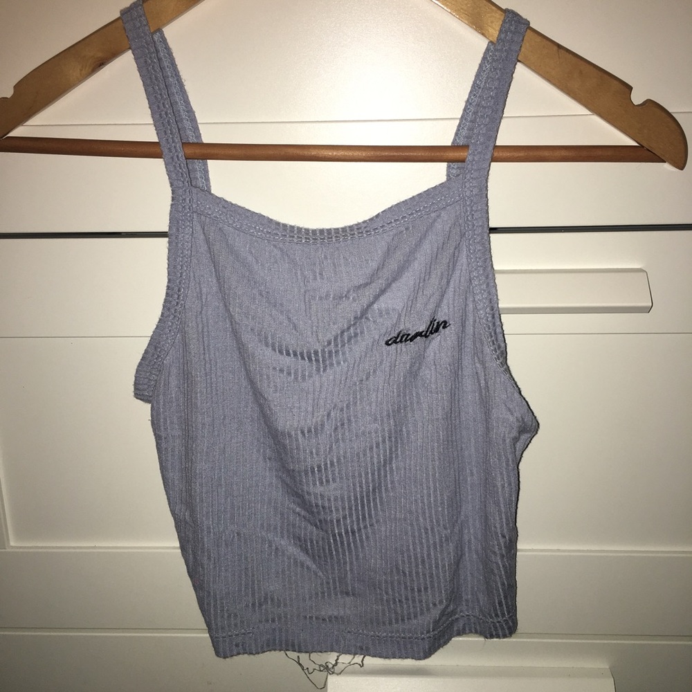 Baby blue crop top