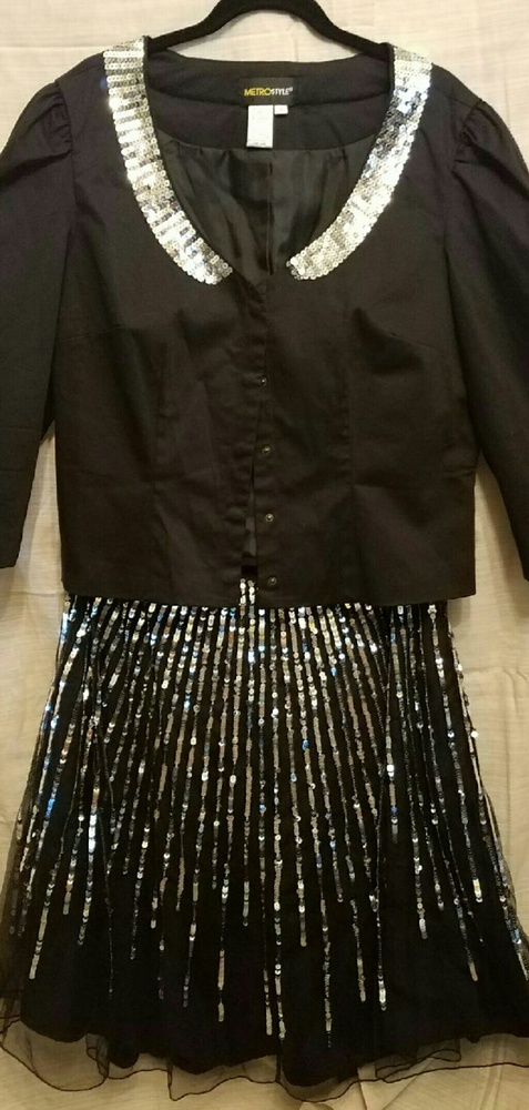 Dressy jacket and sequin skirt