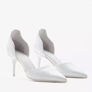 COS Stores US 11 White Leather Pump Stiletto Heel.