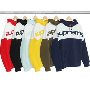 SOLD ❗️2017 Fall Supreme Blocked hooded sweatshirt