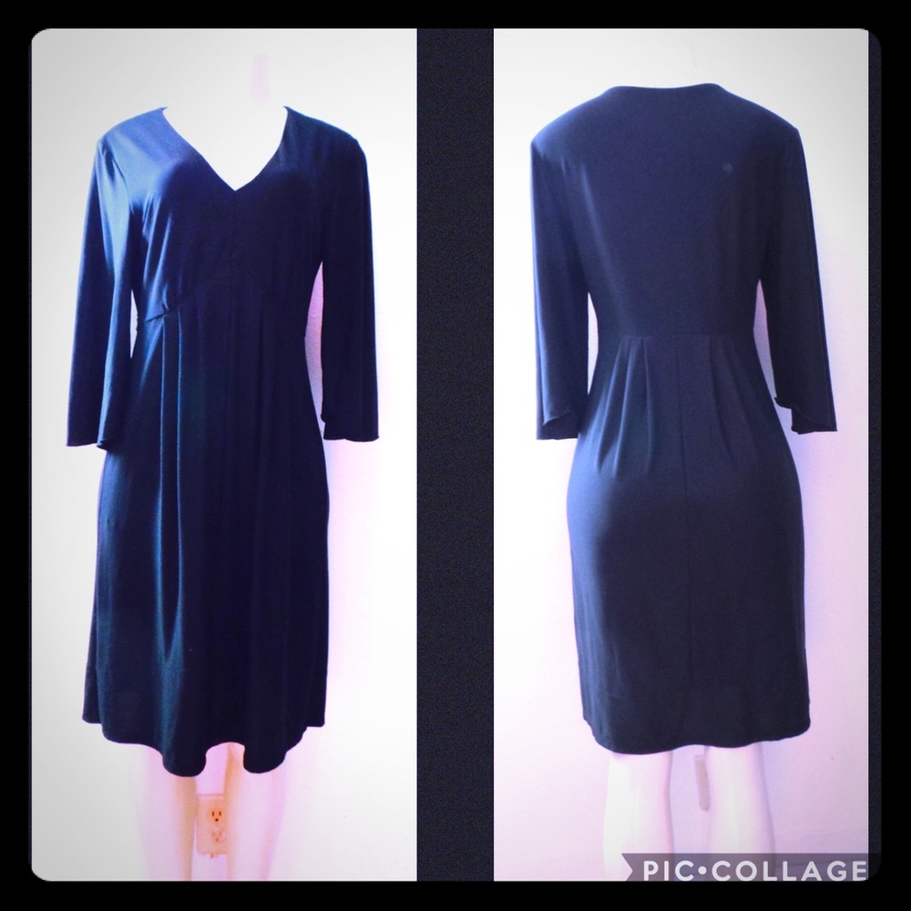 Black mid length dress