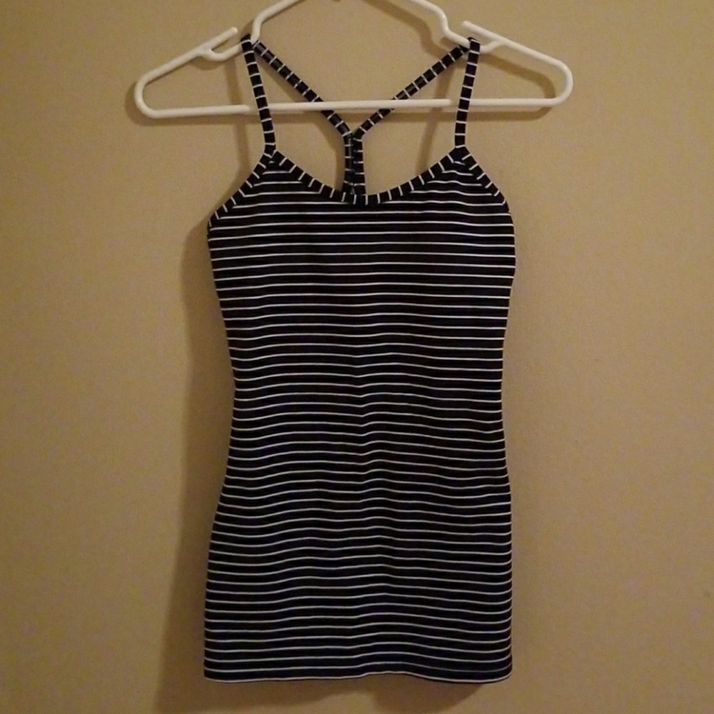 Lululemon striped yoga tank