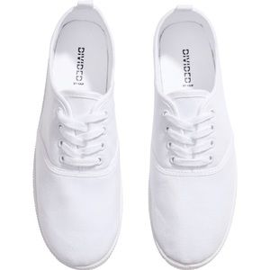 NWOT H&M White Canvas Sneakers