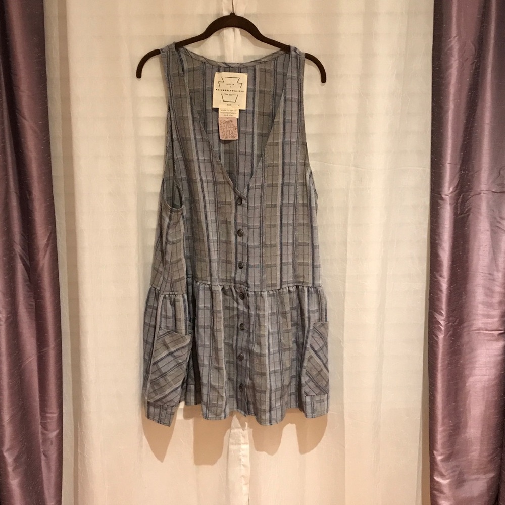 Free People Plaid Sleeveless Dress