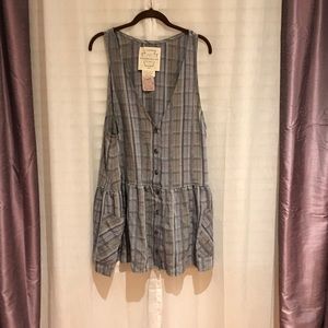 Free People Plaid Sleeveless Dress