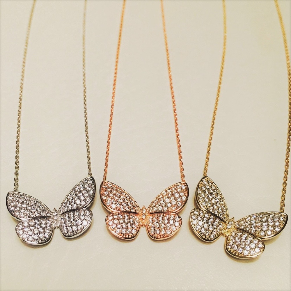 VC Butterfly Pendant Necklace 20 MM