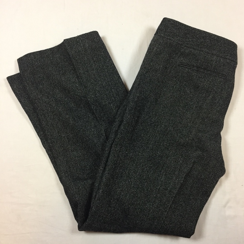 LOFT black white textured wool trousers 8