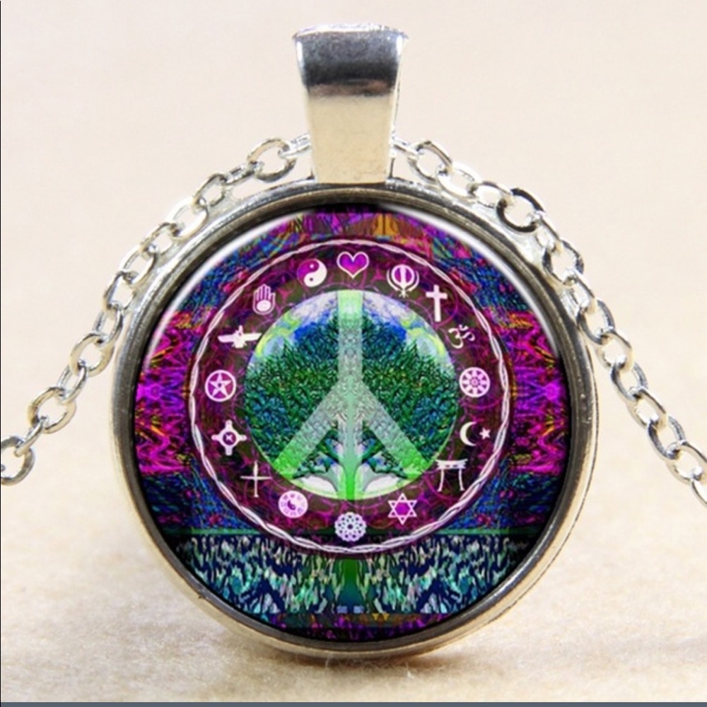 Peace sign necklace