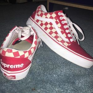 Custom Supreme x Vans Old Skools