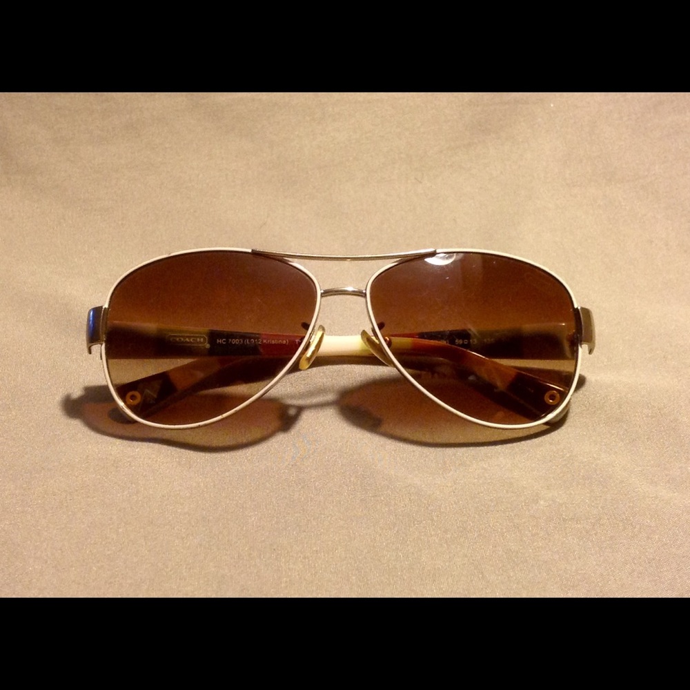 COACH SUNGLASSES KRISTINA GOLD BURGUNDY GRADIENT