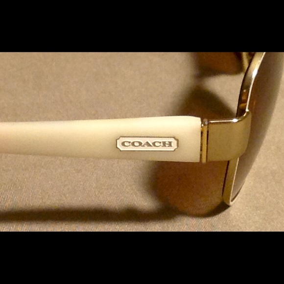 COACH SUNGLASSES KRISTINA GOLD BURGUNDY GRADIENT - Picture 3 of 5
